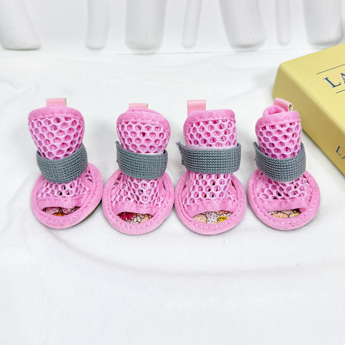 Summer Mesh No-Slip Soft Sole Durable Velcro Small Dog Shoes