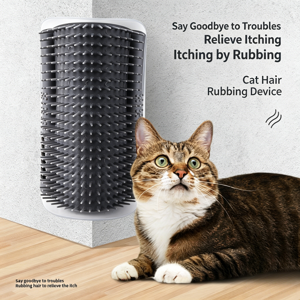 Wall Mounted Cat Scratcher No Mess Cardboard Cat Face Rub For Itching
