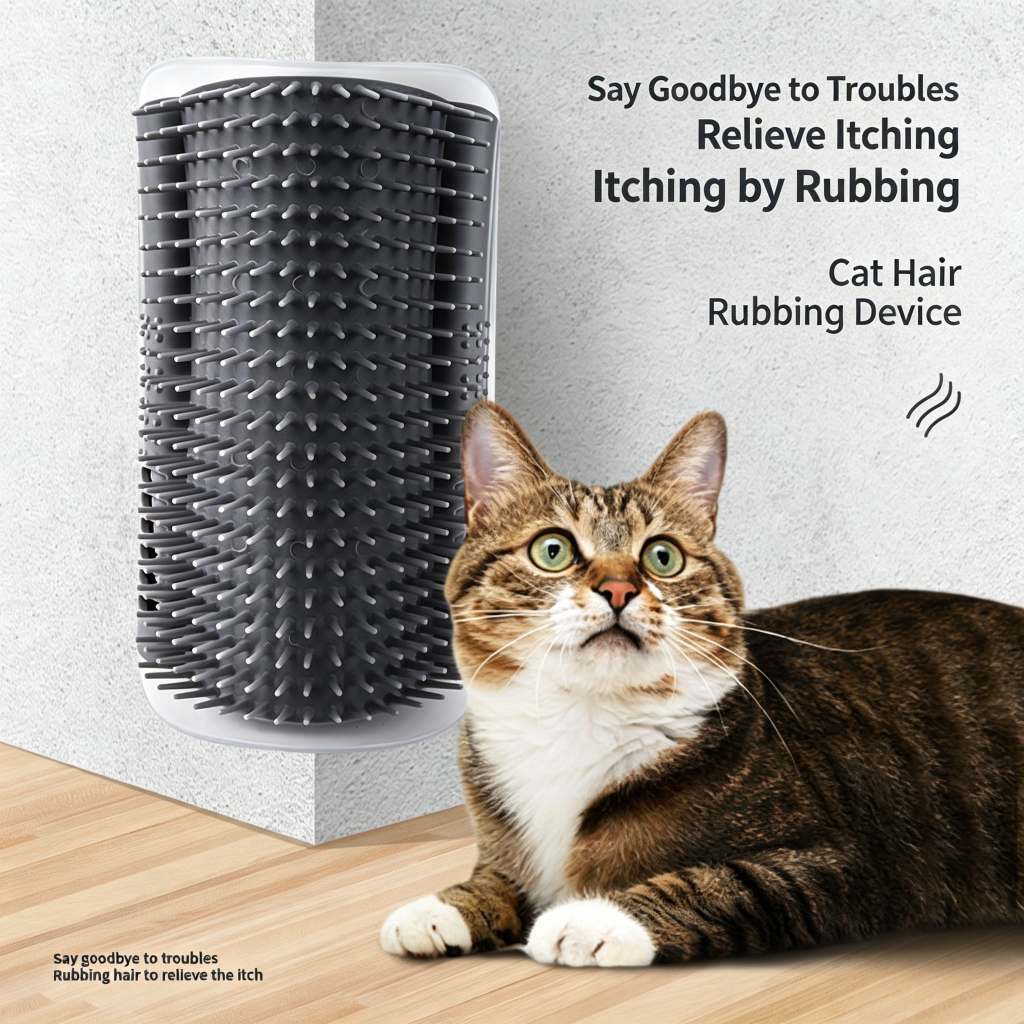 Wall Mounted Cat Scratcher No Mess Cardboard Cat Face Rub For Itching