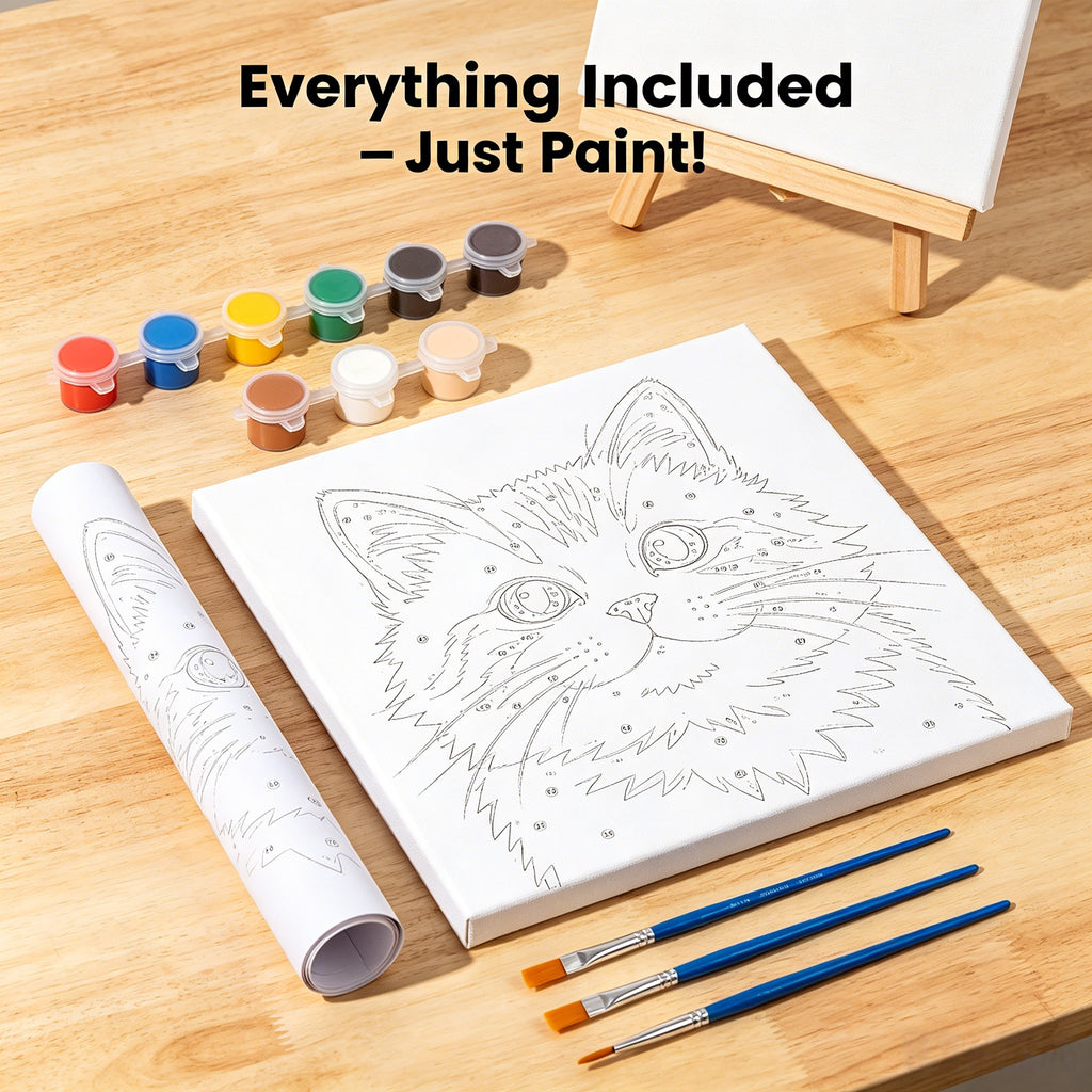 Custom Pet Paint By Numbers Kit From Your Photo | DIY Oil Painting