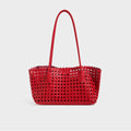Sac fourre-tout à poignée en crochet fraise fait main