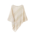 Hollow Elegant Knitted Round Neck Irregular Batwing Sleeve Shawl
