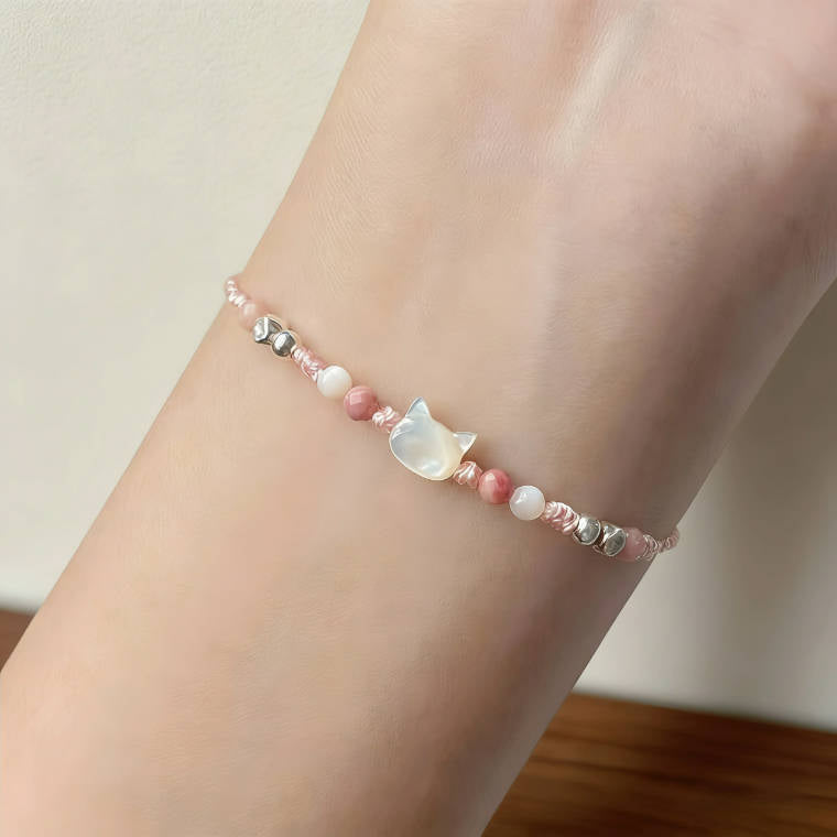 Cute Cat Versatile Woven Adjustable Beaded Bracelet | Gift For Girls