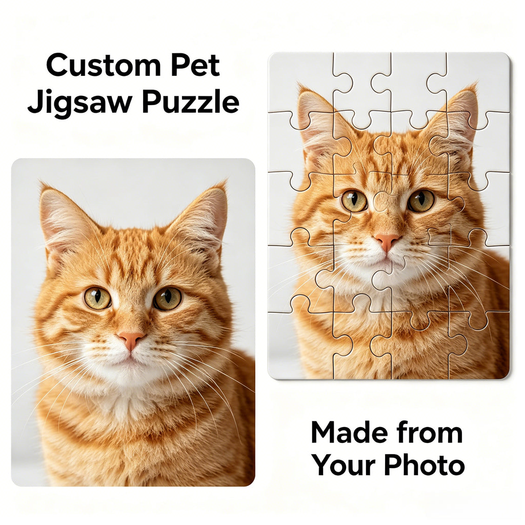 Custom Pet Photo Puzzle – Personalized Pet Jigsaw Gift from Photo