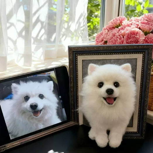 Personalized Needle Felt Pet Portrait | Handmade Custom Dog & Cat Keepsake Gift