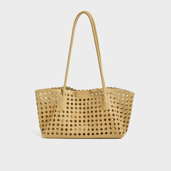 Sac fourre-tout à poignée en crochet fraise fait main