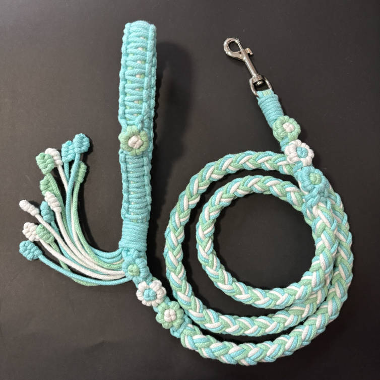 Handmade Woven Pet Leash Walking Rope For Dogs Cats