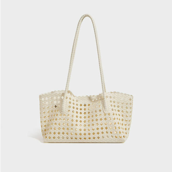 Sac fourre-tout à poignée en crochet fraise fait main