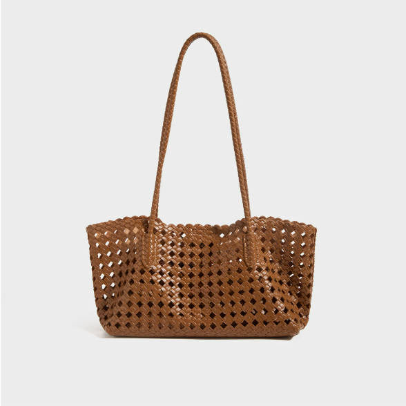 Sac fourre-tout à poignée en crochet fraise fait main