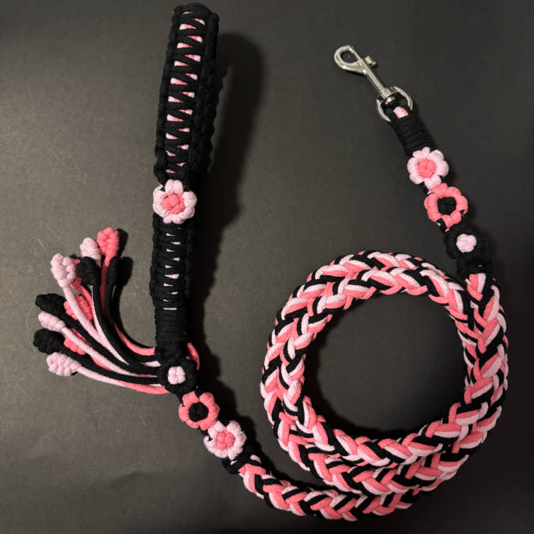 Handmade Woven Pet Leash Walking Rope For Dogs Cats
