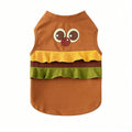Summer Large Dog Cartoon Hamburger Vest Cute Soft Pet Clothes
