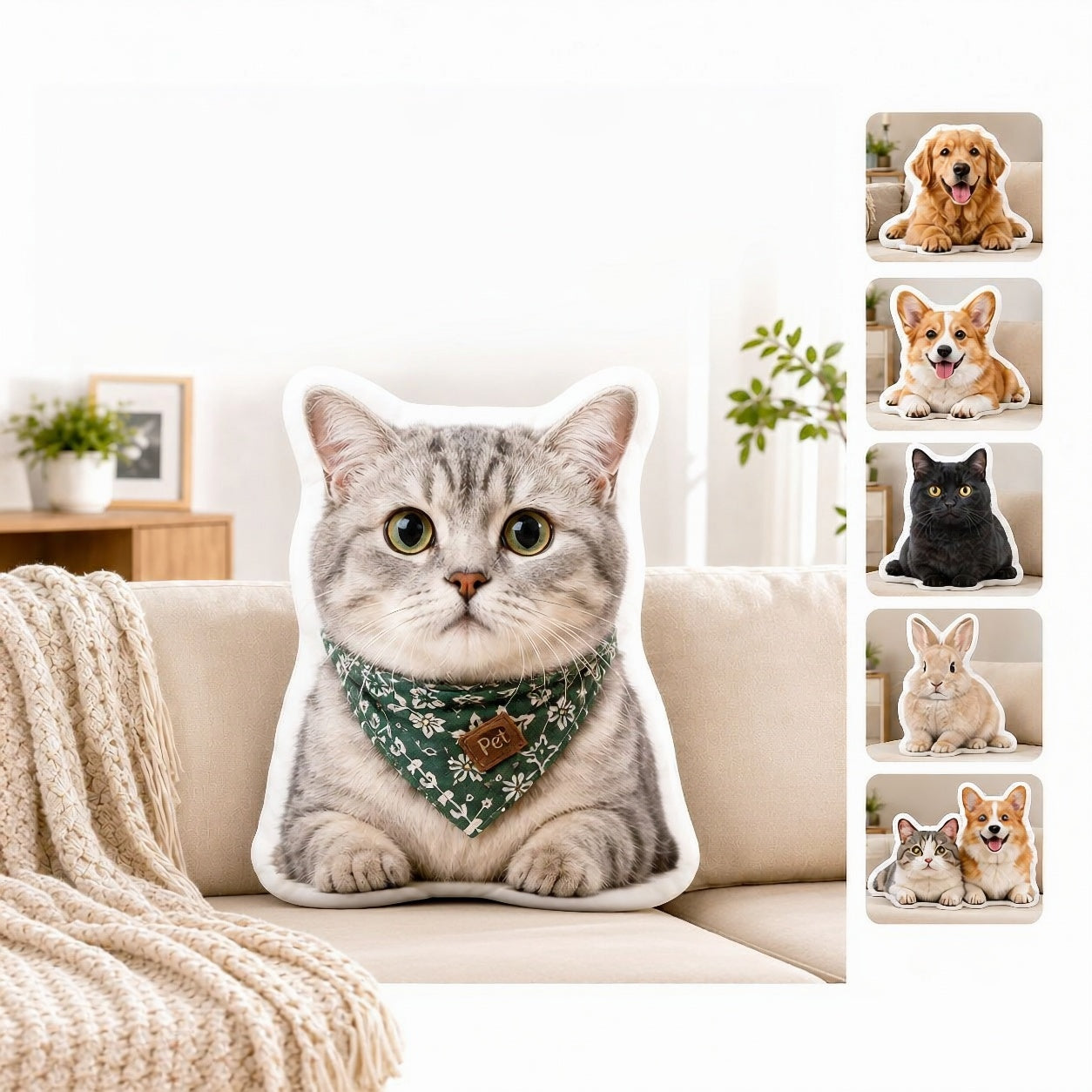 Réplique personnalisée en feutre aiguilleté d'animal de compagnie | Cadeau commémoratif fait main pour chien et chat