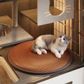 Tapis de refroidissement d'été en soie glacée à rayures pour animaux de compagnie