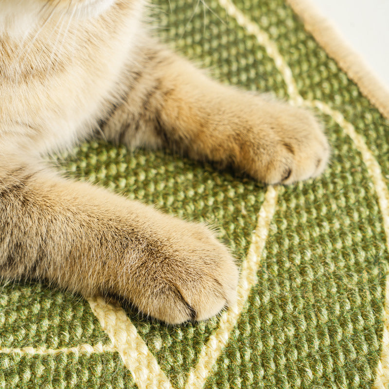 Hanging Sisal Cat Scratcher Leaf Shape No Slip Durable For Claws