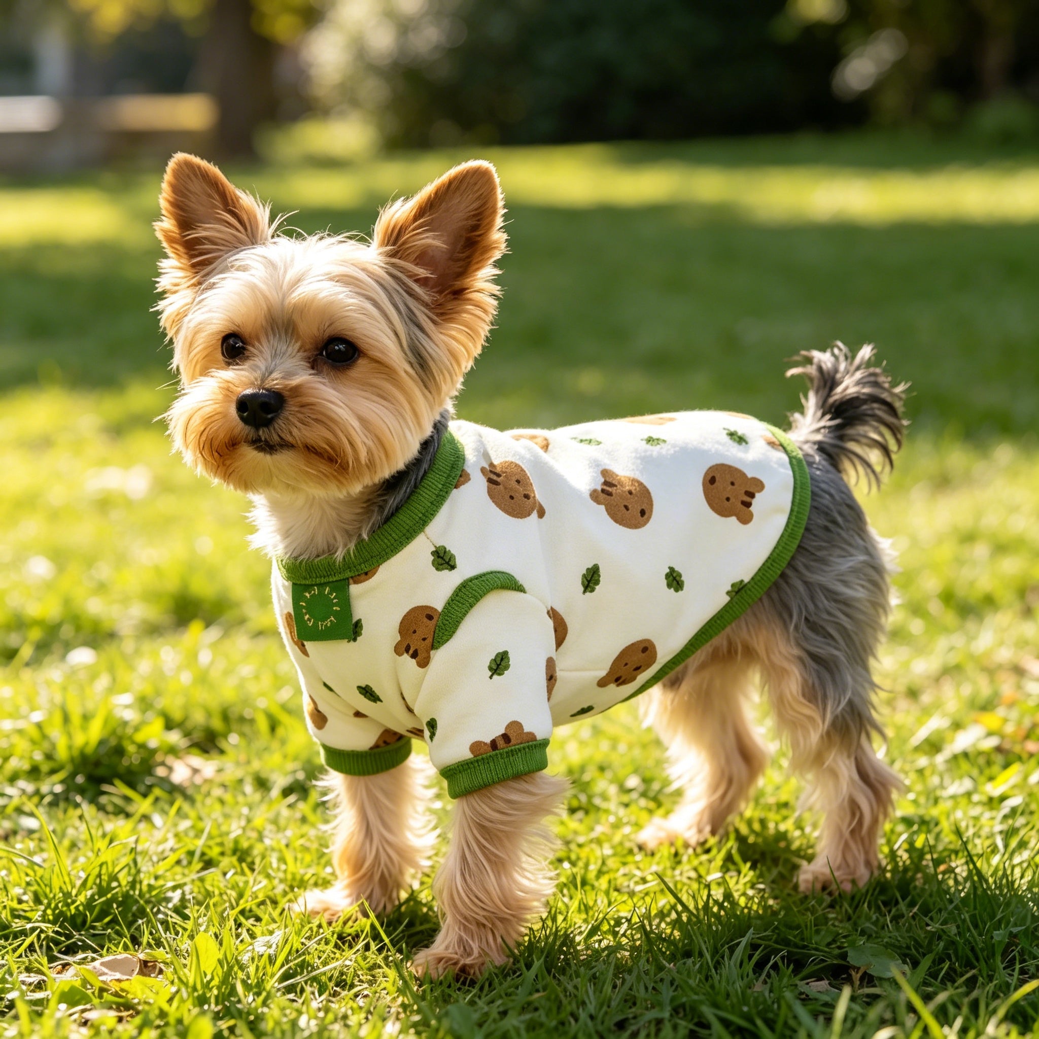 Summer Bear Round Neck Patchwork Samll Pet Clothings