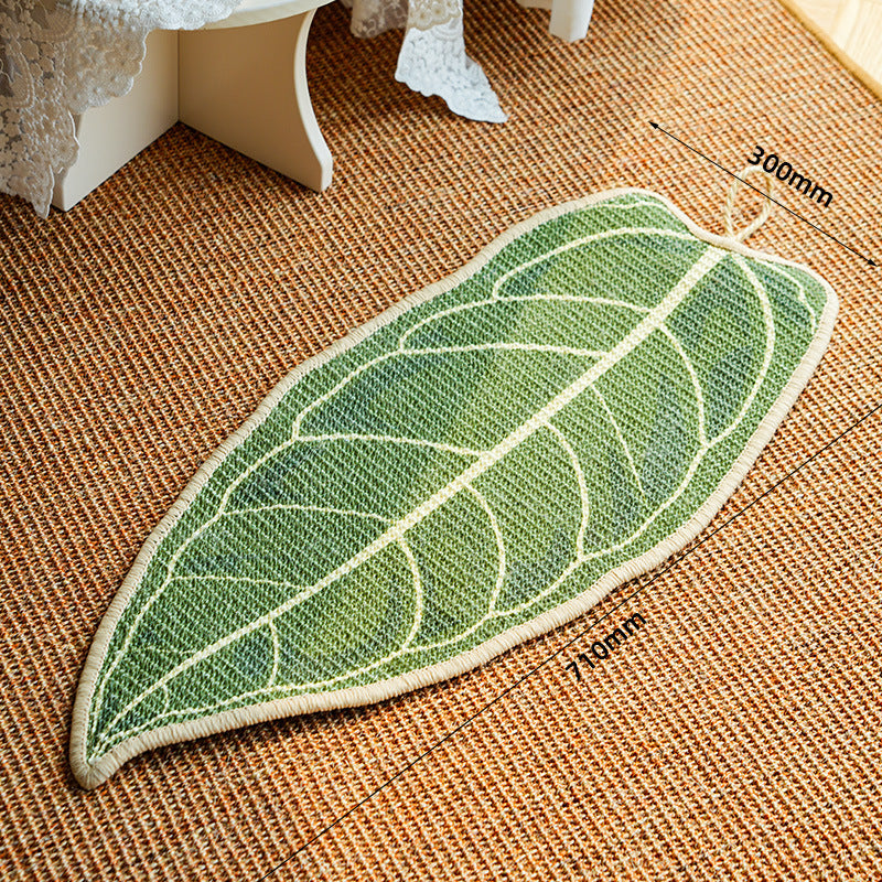 Hanging Sisal Cat Scratcher Leaf Shape No Slip Durable For Claws