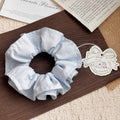 Chouchou double polyvalent bleu simple fait main