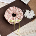 Chouchou Nœud Polyvalent à Carreaux Roses Fait Main pour le Printemps