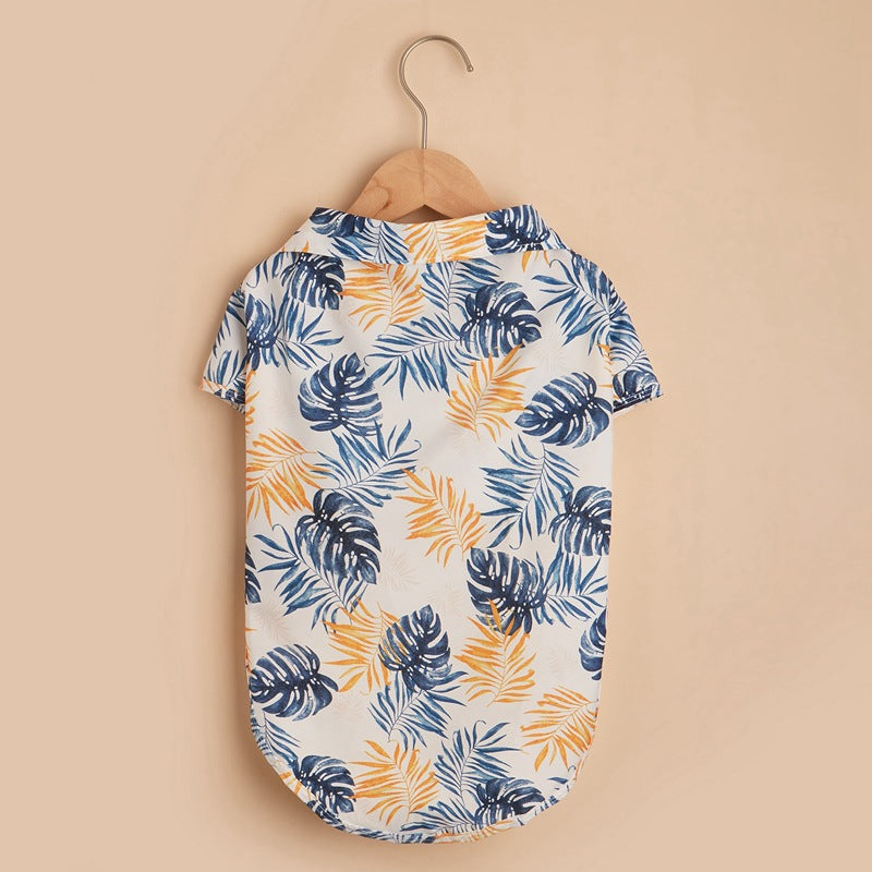 Sommerliches geblümtes Trägertop Kürbis-Haustierkleid für kleine Welpen