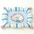Summer Cooling Ice Silk Pad Striped Cartoon Pet Mat