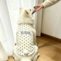 Samoyed Big Dogs Heart Dots Beige Cute Clothings | Pet Clothes