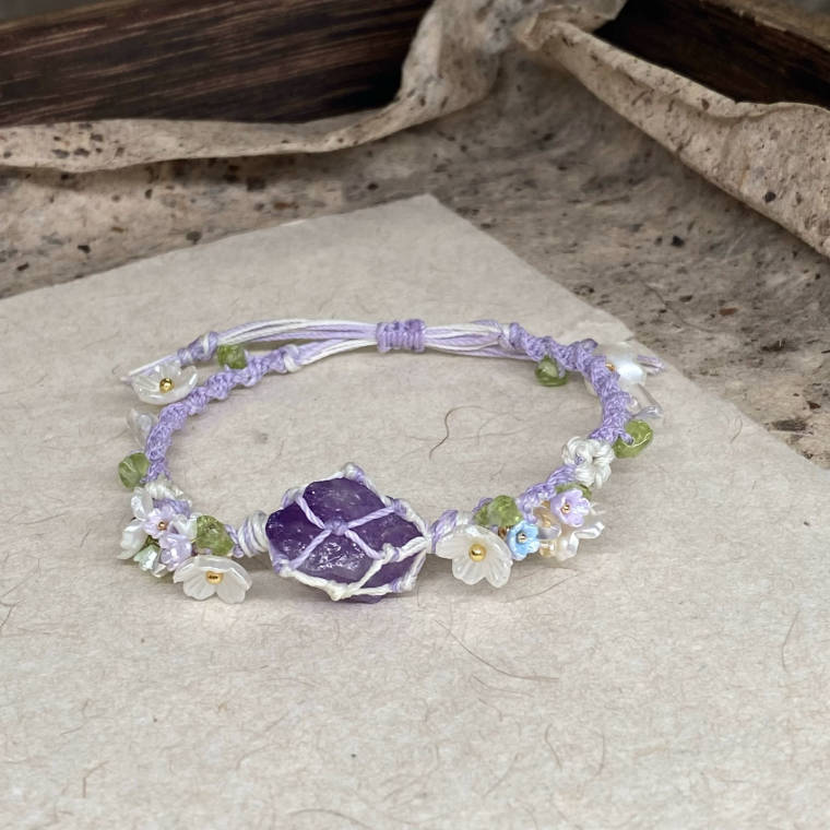 Colorful Lucky Versatile Woven Adjustable Crystal Bracelet | Gift For Girls