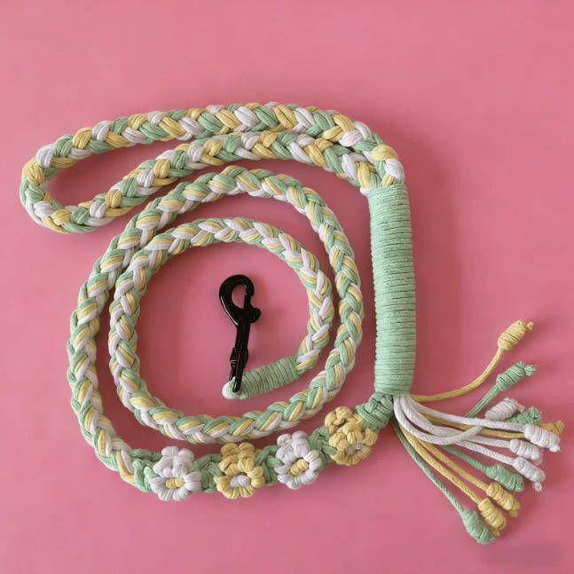 Handmade Braided Colorful Cat Walking Rope Dog Pet Leash