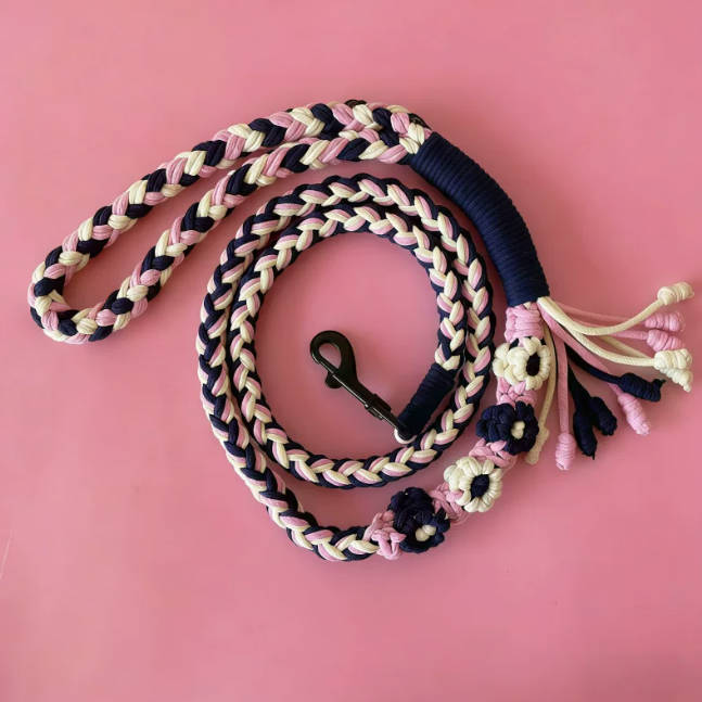 Handmade Braided Colorful Cat Walking Rope Dog Pet Leash