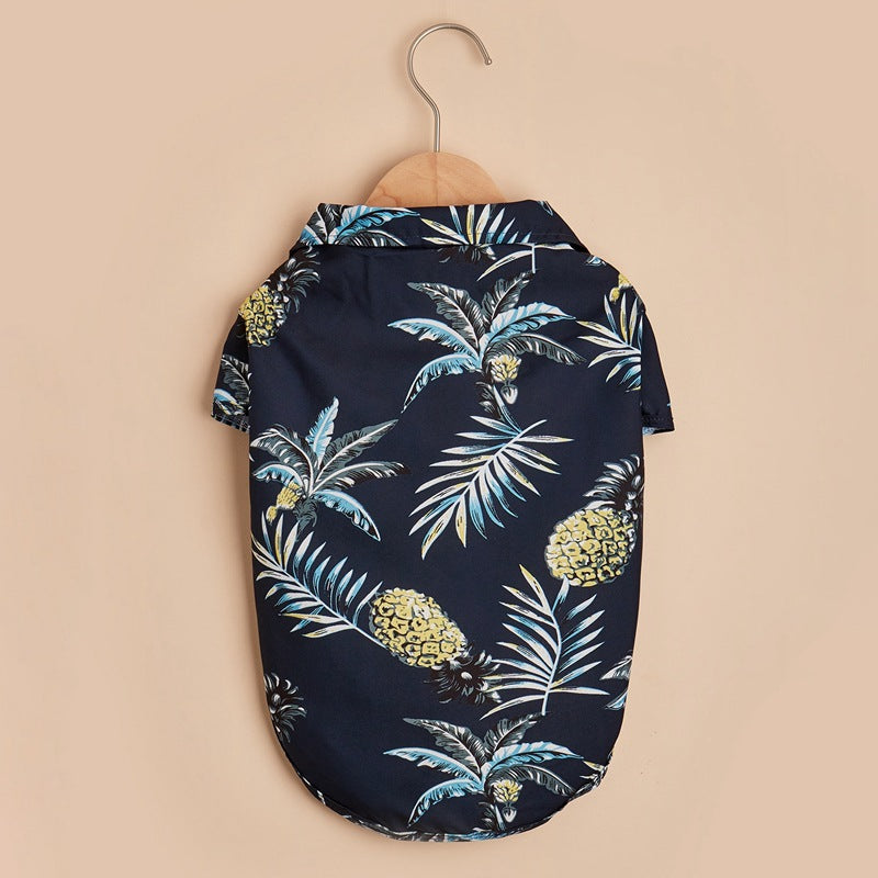 Sommerliches geblümtes Trägertop Kürbis-Haustierkleid für kleine Welpen