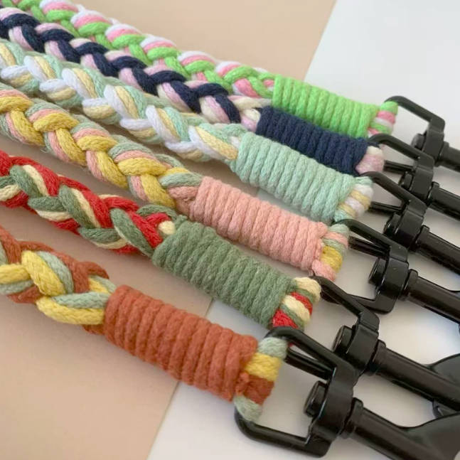 Handmade Braided Colorful Cat Walking Rope Dog Pet Leash