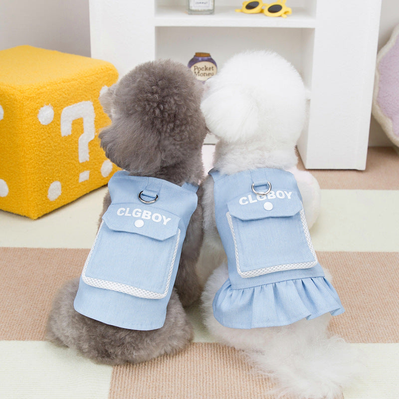 Small Pets Clothes With Backpack | Cute Pet Outfit