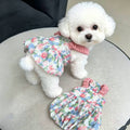 Summer Floral Camisole Pumpkin Pet Dress For Small Puppies