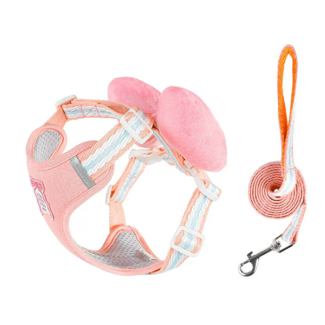 Small Dog Vest Harness With Bow Escape Proof Pet Leash Suit