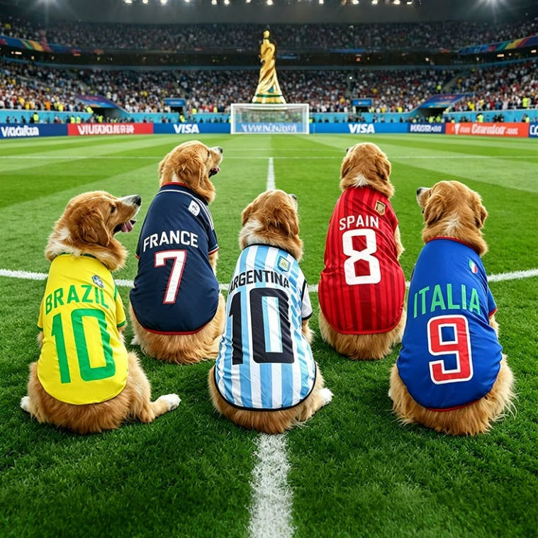 Soft Hot World Cup Jersey For Big Dogs  | Pet Clothes