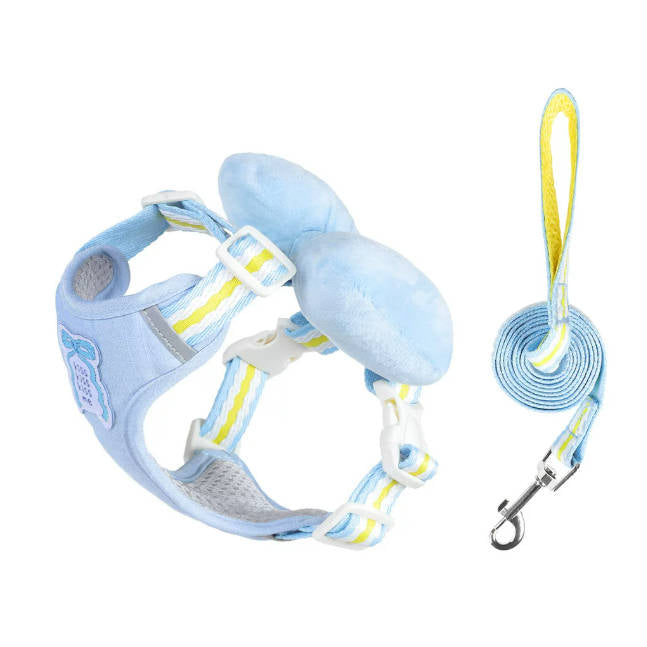 Small Dog Vest Harness With Bow Escape Proof Pet Leash Suit