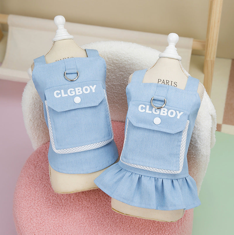 Small Pets Clothes With Backpack | Cute Pet Outfit