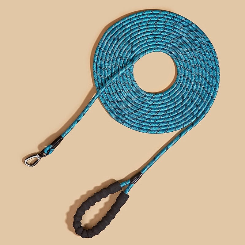 Reflective Long Nylon Rope Dog Leash | Comfortable Grip Pet Lead