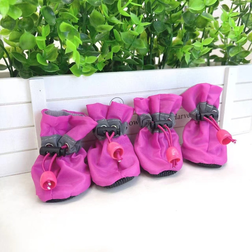 Chaussures de pluie antidérapantes unies pour animaux de compagnie – Protection des pattes pour petits chiens