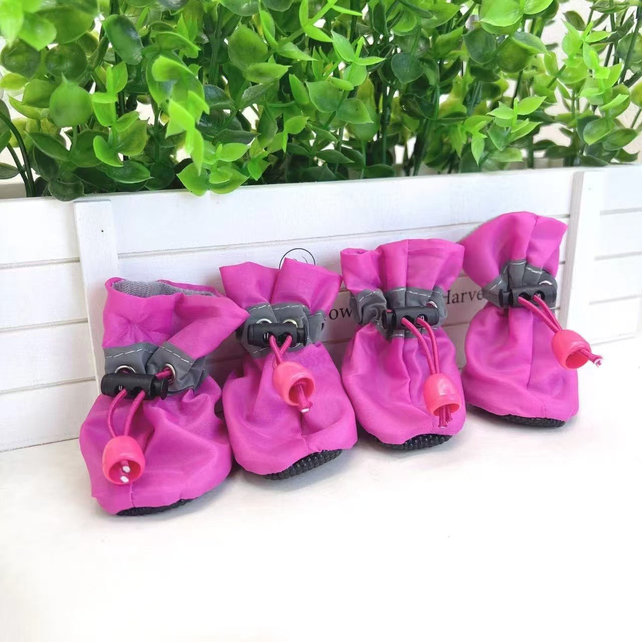 Pet Solid Color No-Slip Rain Shoes Foot-Protective Small Dogs Shoes