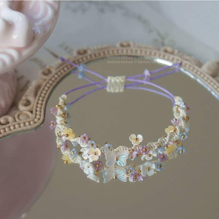 Beautiful Summer Woven Adjustable Floral Bracelet | Gift For Girls