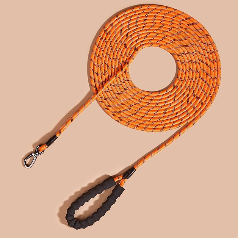 Reflective Long Nylon Rope Dog Leash | Comfortable Grip Pet Lead