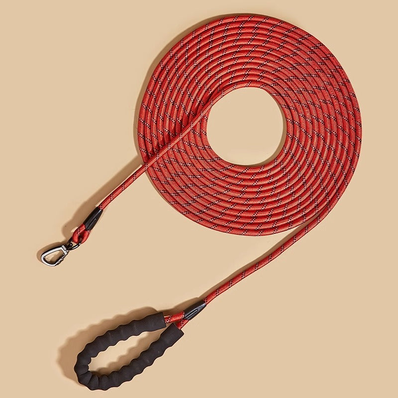 Reflective Long Nylon Rope Dog Leash | Comfortable Grip Pet Lead