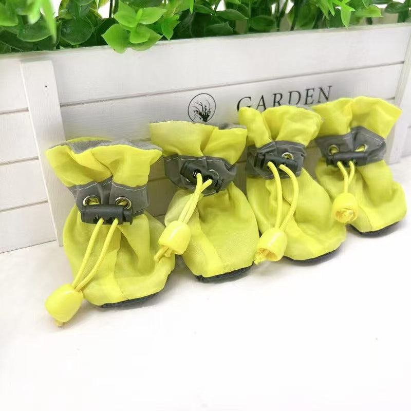 Pet Solid Color No-Slip Rain Shoes Foot-Protective Small Dogs Shoes