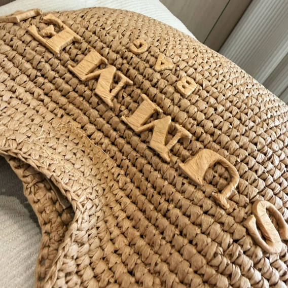 Sac fourre-tout à poignée en crochet fraise fait main