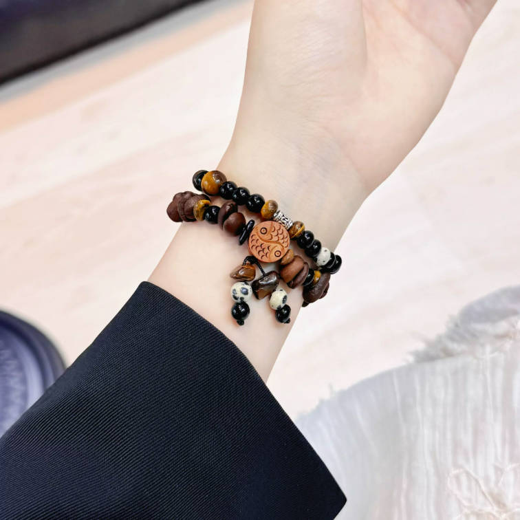 Coffee Bean Brown Handmade Bead Watch Band | Apple Watch Band