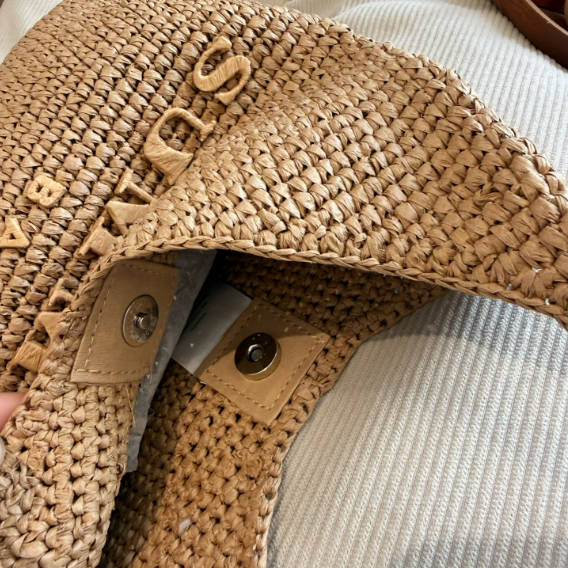 Sac fourre-tout à poignée en crochet fraise fait main