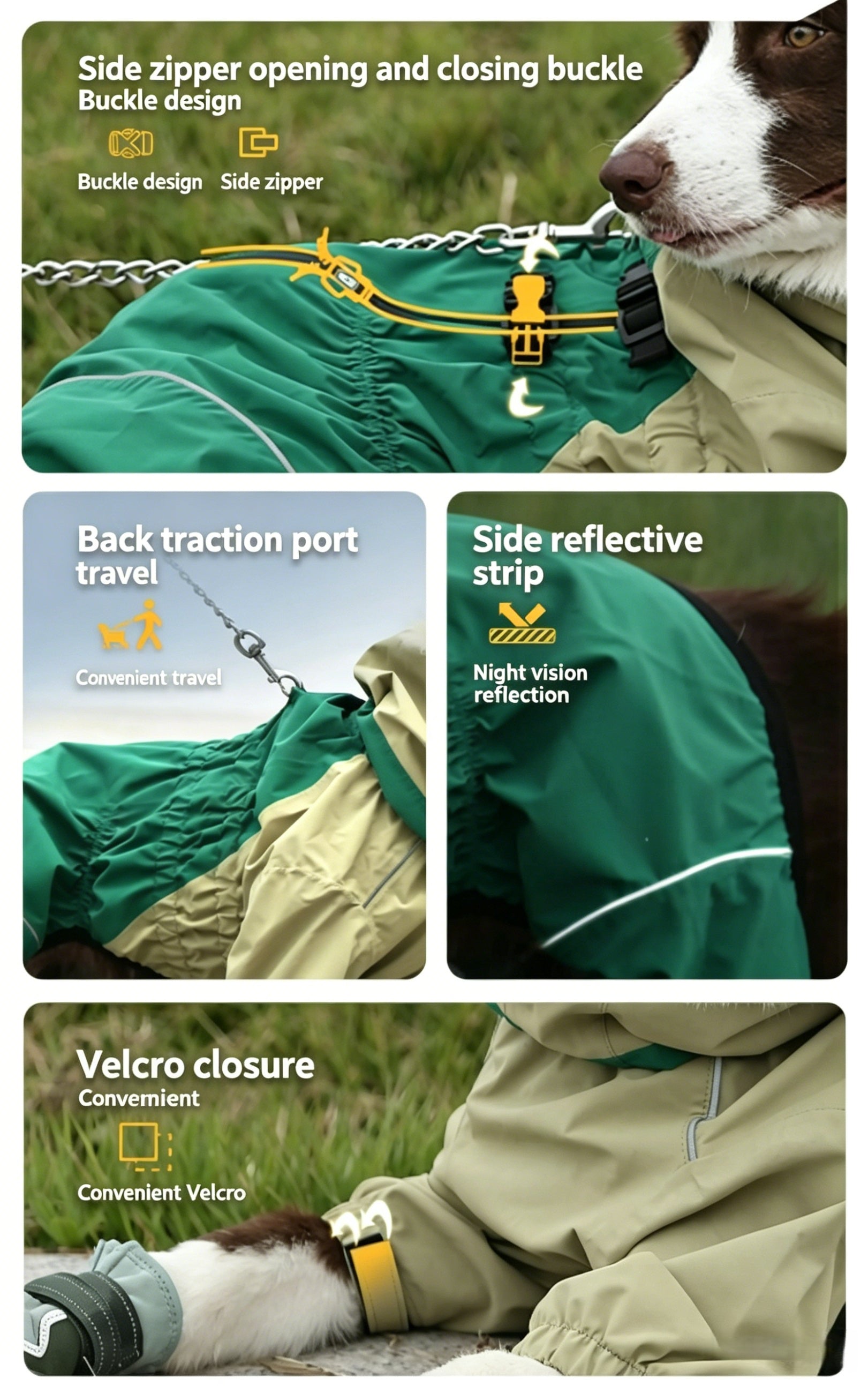 Outdoor Waterproof Dog Suit | Fits Golden Retriever & Border Collie