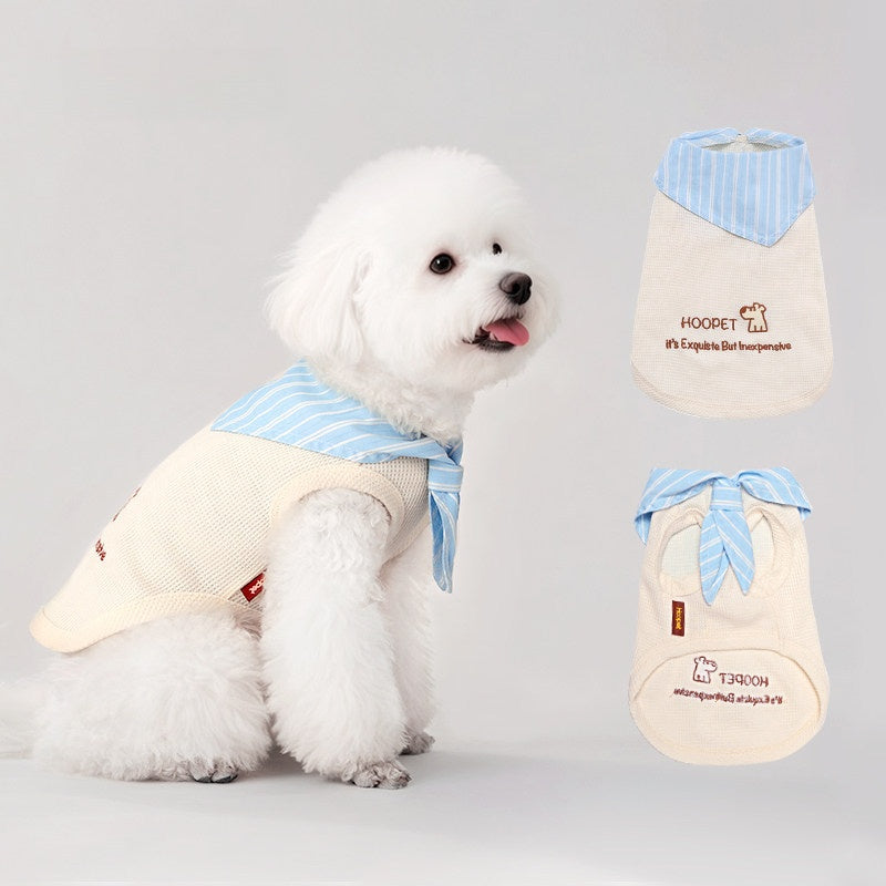 Summer Retro Thin Tie School Style Casual Pet Clothes