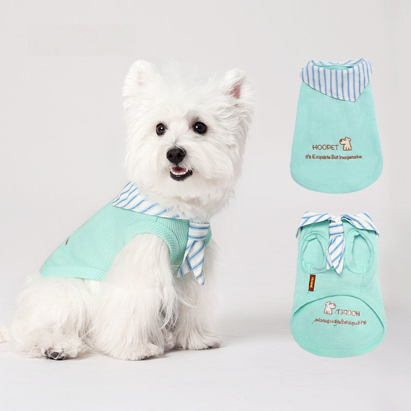 Summer Retro Thin Tie School Style Casual Pet Clothes