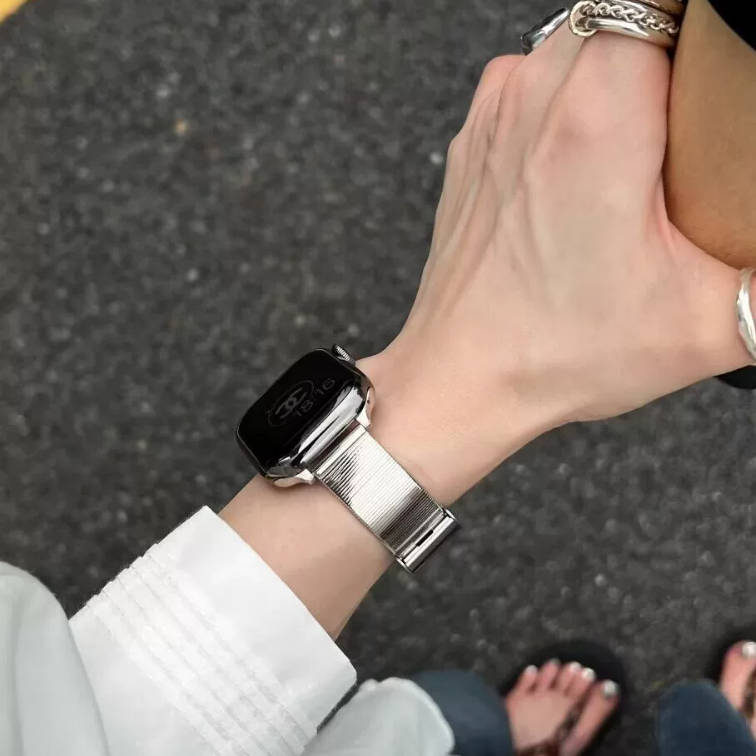 Stainless Steel Bamboo-Segment iWatch Band | Apple Watch Band